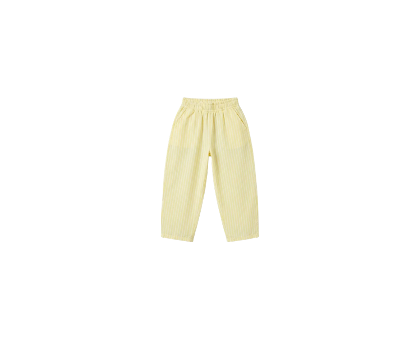 1001 Kids Striped Pants Tshirt Set Yellow - Image 1