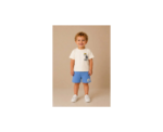 Kids Cotton Shorts Tshirt Set Blue - Image 