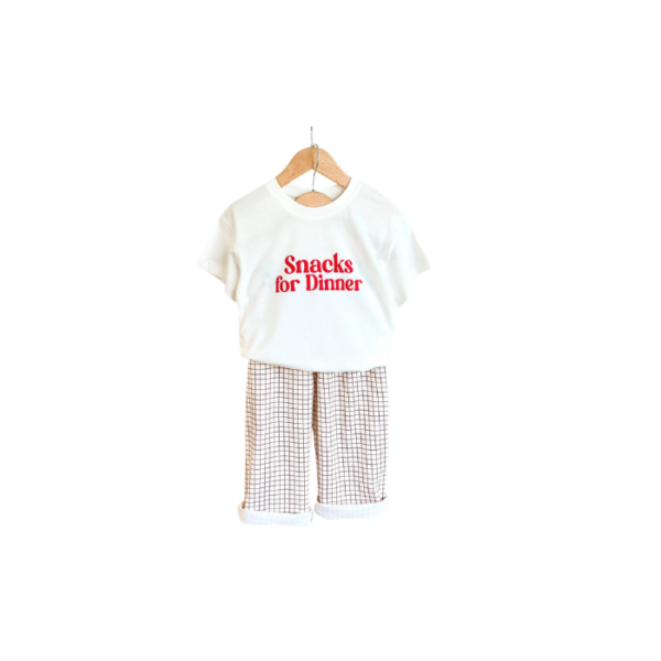 Kids Snacks for Dinner Outfit Set