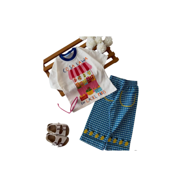 Kids Cotton T‑Shirt & Pants Set