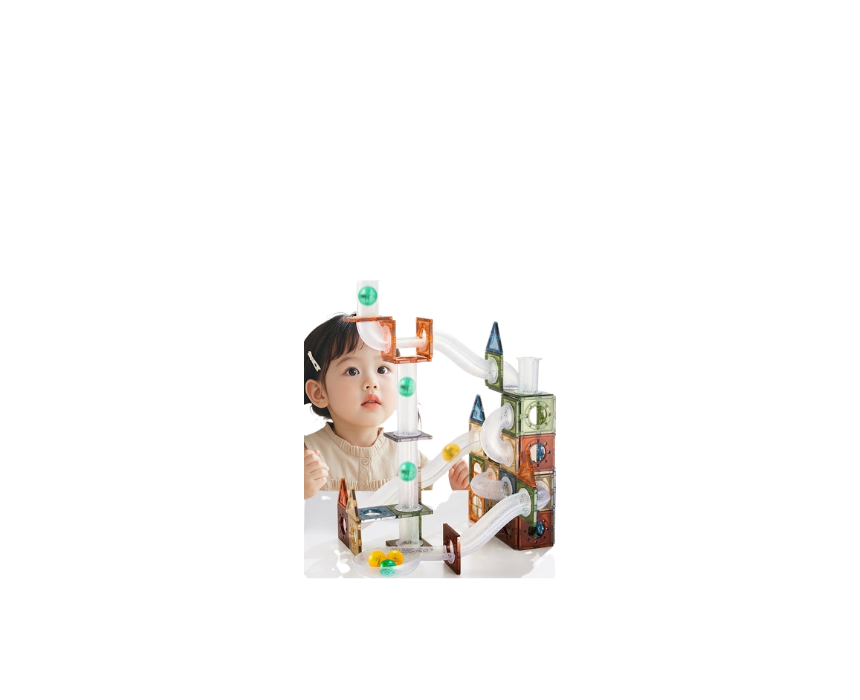 109 Pipes Magnetic Tiles Natural Color 100 PCS - Image 1