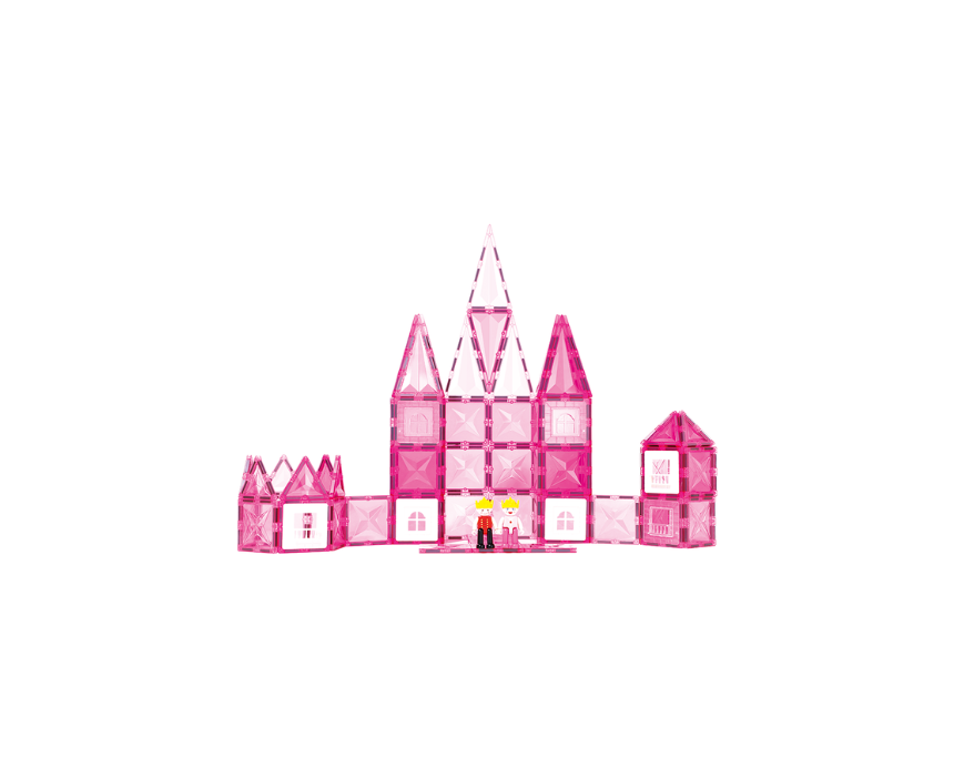 11 Dream Castle Magnetic Tiles Pink Color 98 Pieces - Image 1
