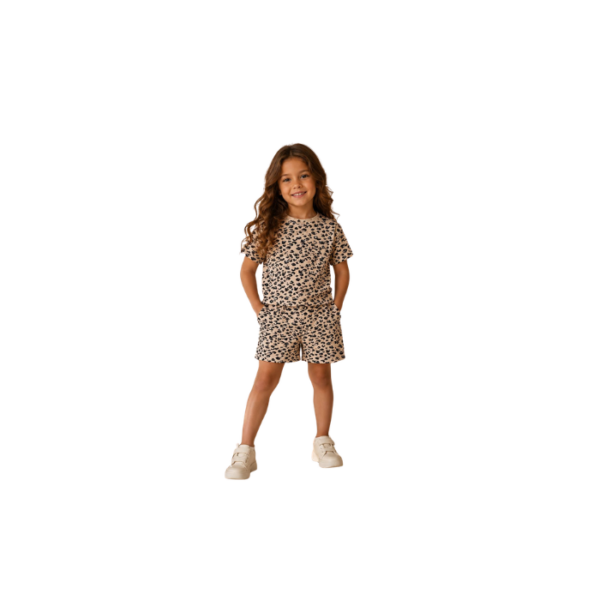 Leopard Shorts & Tshirt Set