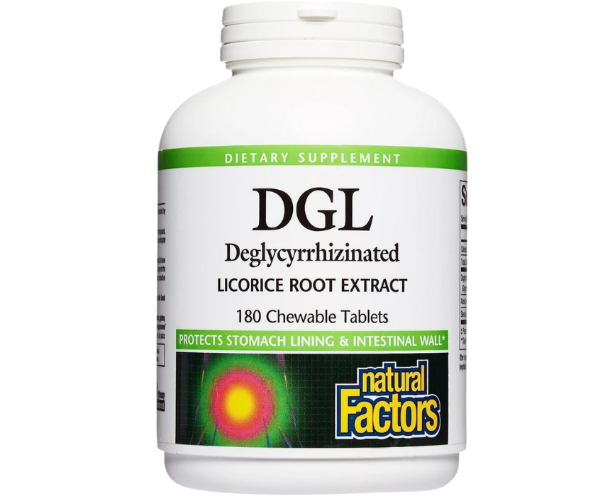 12 Natural Factors Chewable DGL Digestive Health Chewable Tablets - Image 1