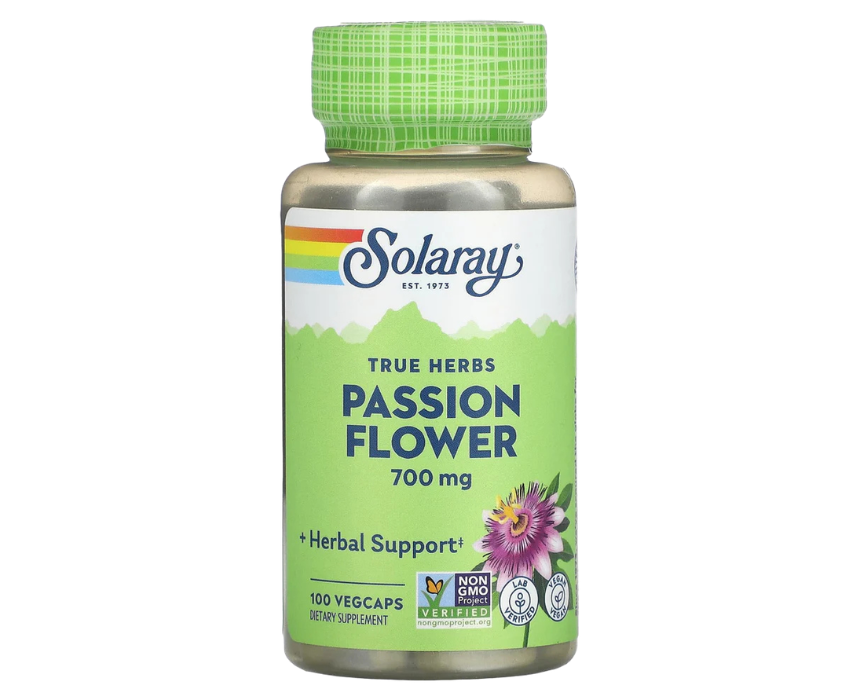 12 Solaray Passion Flower Supplement Capsules - Image 1