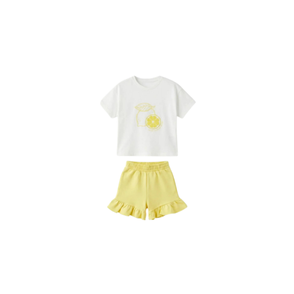 Lemon Vibes Shorts & Tshirt Set