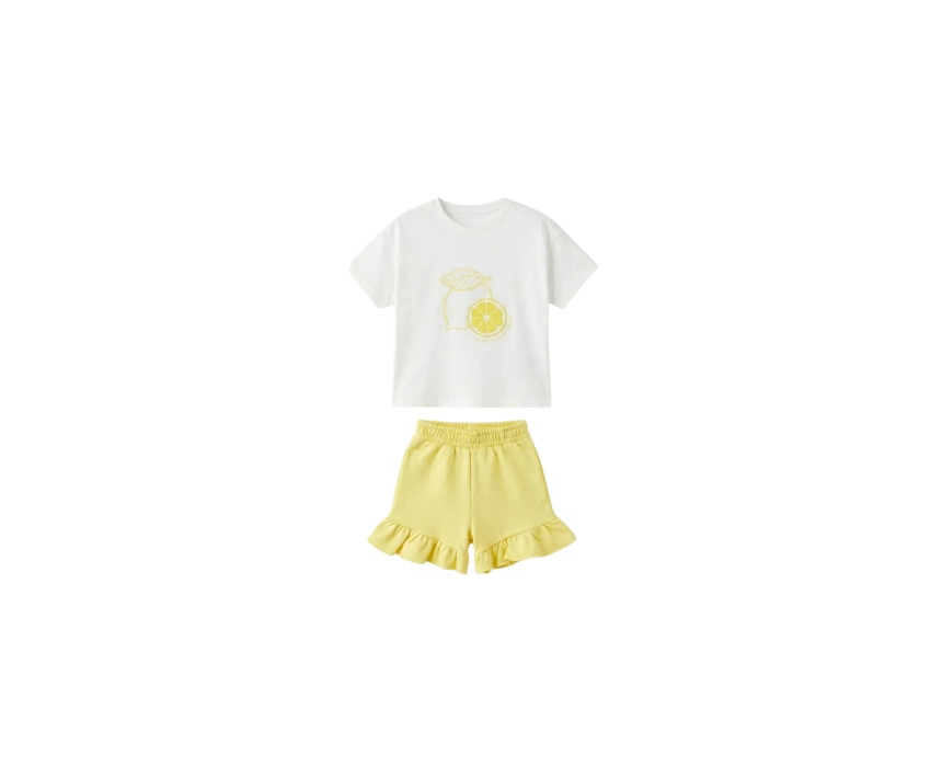 121 Lemon Vibes Shorts & Tshirt Set - Image 1