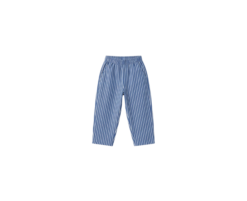 123 Balloon Striped Pants & Tshirt Set Blue - Image 1