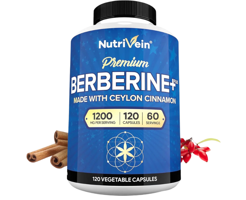 13 Nutrivein Premium Berberine Cinnamon Supplement Capsules - Image 1