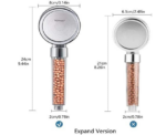 Filtered Hand Held Shower Head Ionic Head Help Reduces Hair Loss Rainfall Spa Water Saving - Image 