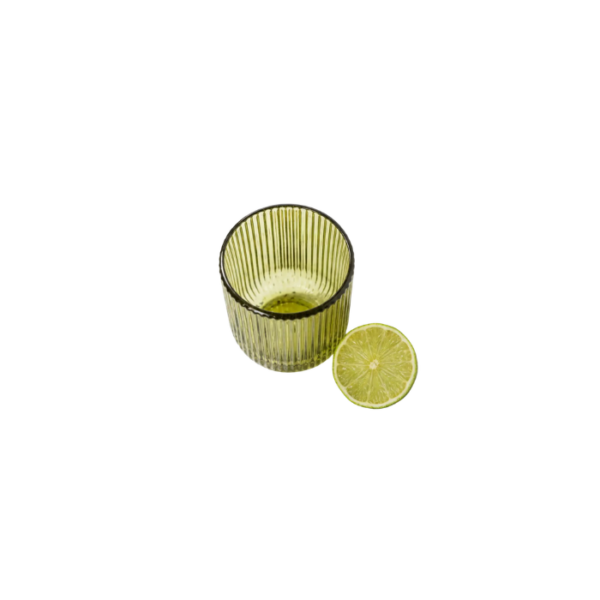 Set of 2 Tumbler Glass Cup Green