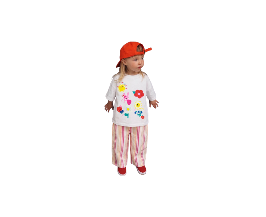 131 The Colorful Garden Pants & Tshirt Set - Image 1