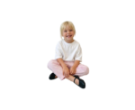 Balloon Striped Pants & Tshirt Set Pink - Image 