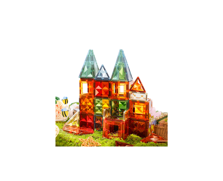 14 Dazzling Magnetic Tiles Star Diamond A Nature Color 100 Peices - Image 1