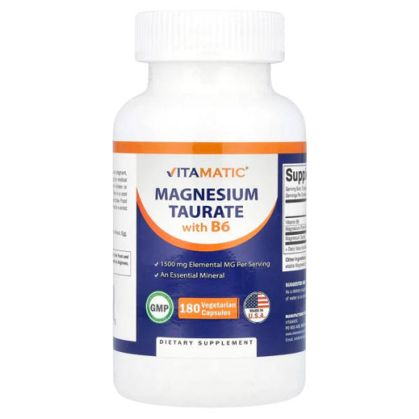 Vitamatic Magnesium Taurate With Vegetarian Capsules