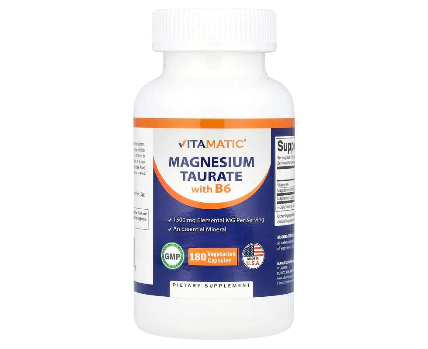 15 Vitamatic Magnesium Taurate With Vegetarian Capsules - Image 1