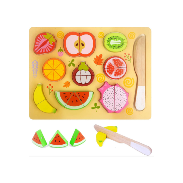 Magnetic Wooden Cutting Board Fruits 