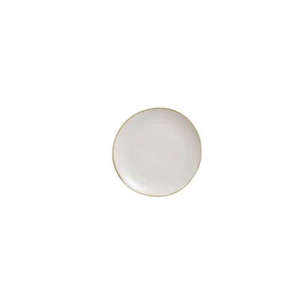 Set of 6 Beige Spiral Small Plate