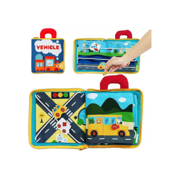 Baby Quiet Book Vehicle Cloth Book