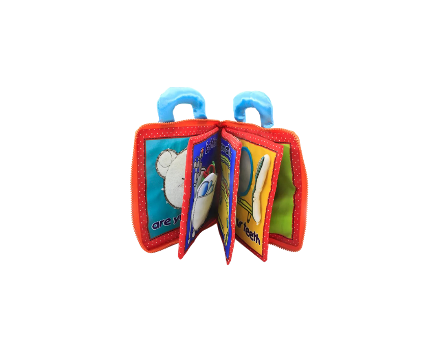 167 Busy Book Bear Baby Night Cloth Book - Image 1