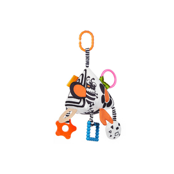 Black & White Pyramid Hanging Rattle