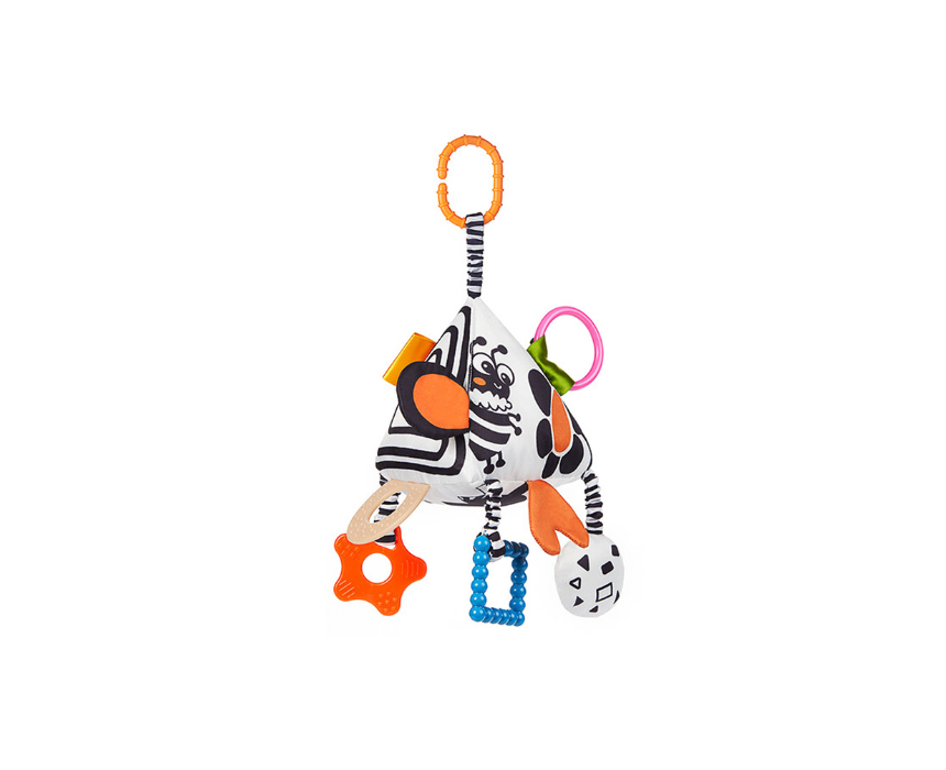 177 Black & White Pyramid Hanging Rattle - Image 1