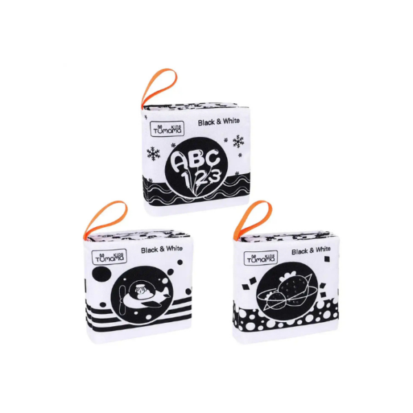 Black & White Cloth Books Set 3pcs