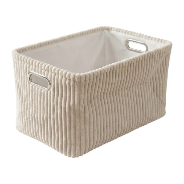 Ribbed Fabric Storage Basket