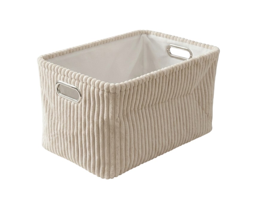188623-1.jpg Ribbed Fabric Storage Basket - Image 1