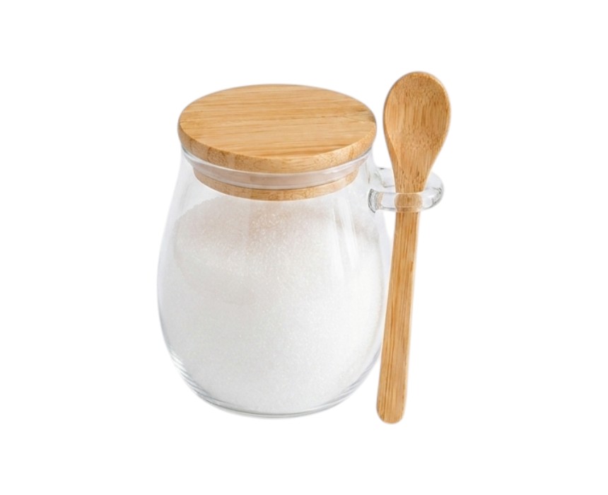 188713-1.jpg Glass Spice Jar with Spoon - Image 1