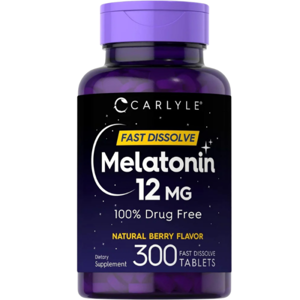 Carlyle Melatonin Fast Dissolve Drug Free Natural Berry Flavor Vegetarian