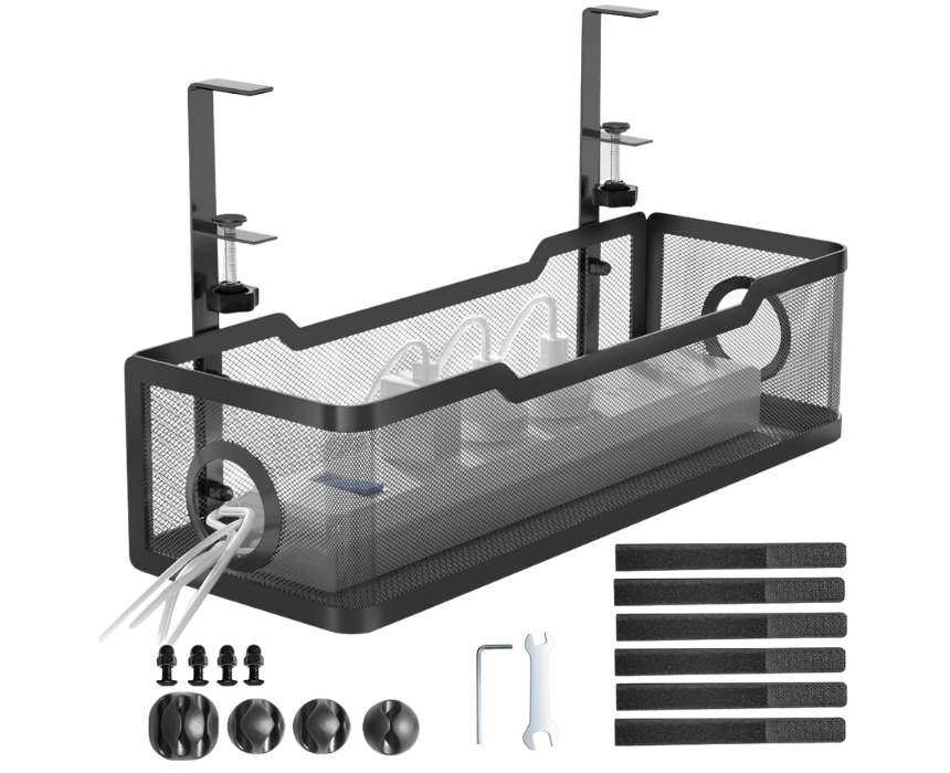 2 Under Desk Cable Tray Organizer - Image 1