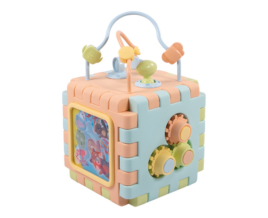 2-in-1 Educational Cube and Puzzle1 Toddler Shape Learning Cube and Puzzle - Image 1