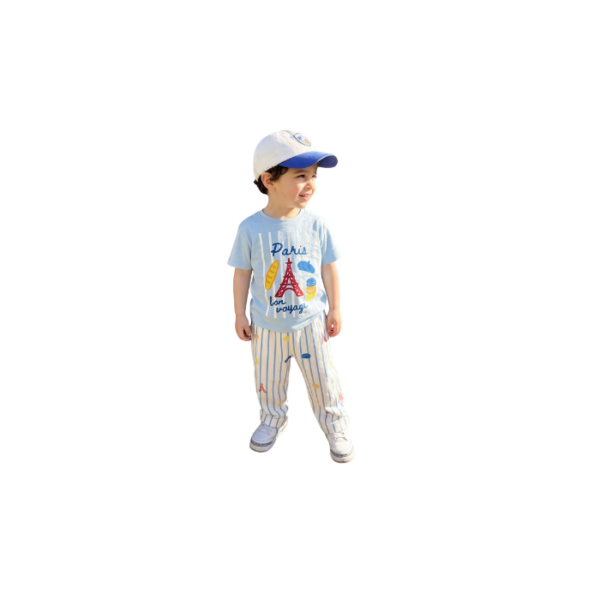 Paris Bon Voyage Pants & Tshirt Set