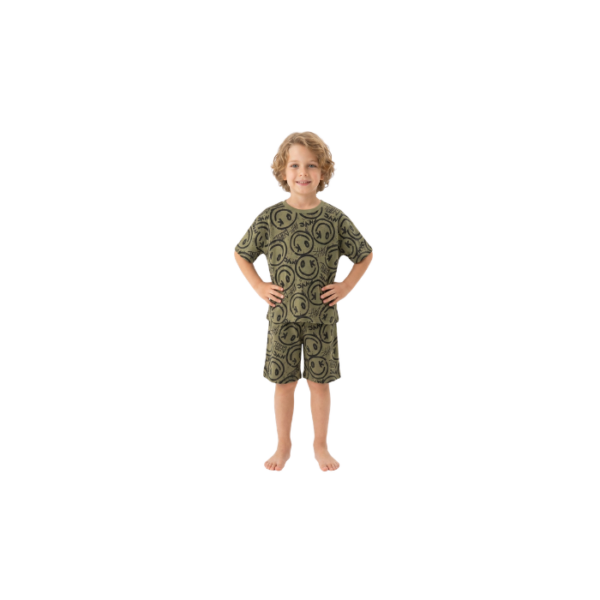 Smile Greenish Shorts & Tshirt Pyjamas