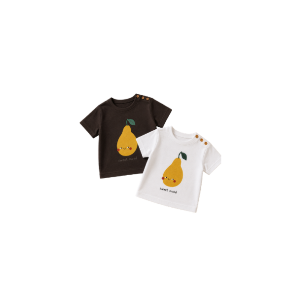 Pear Tshirt White Black