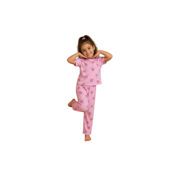 Pink Pyjamas with Strawberries