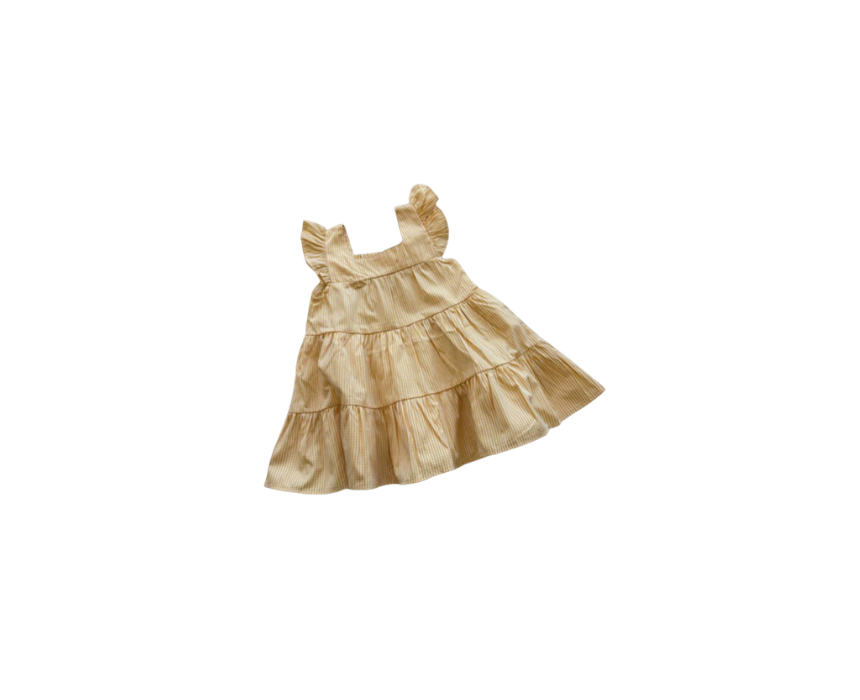 223 Yellow Dress with White Stripes - Image 1