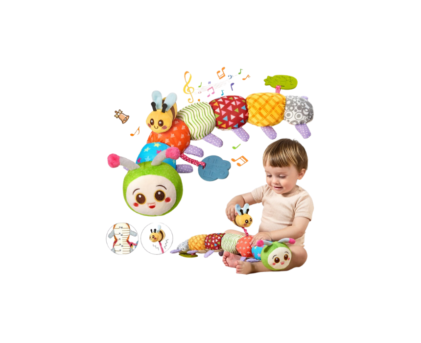 23 Soft Plush Sensory Caterpillar Toy - Image 1