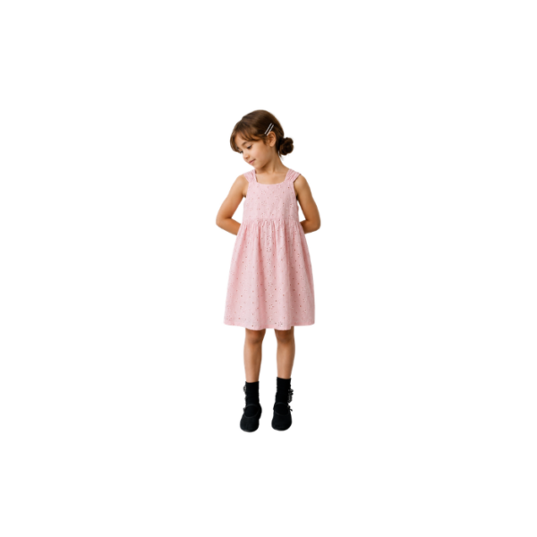 Pink Embroidered Dress