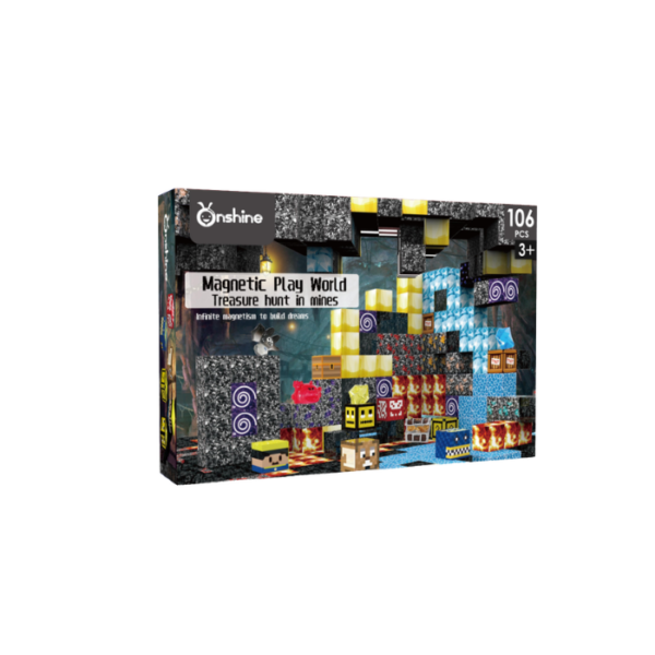 Magnetic Building Blocks Minecraft 106 pcs Treasure Hunt