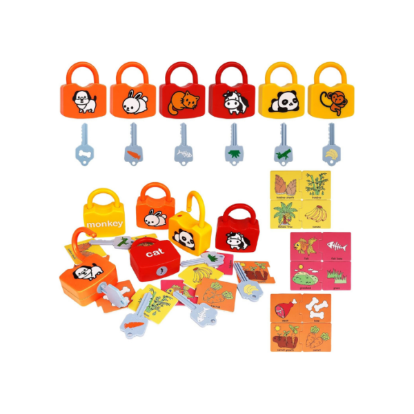 Animal Food Pairing Learning Locks