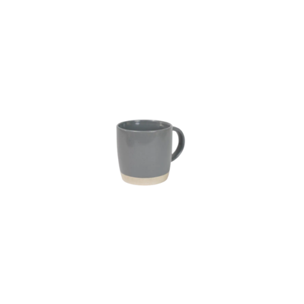 Set of 6 Wide 350ml Gray Sand Mugs