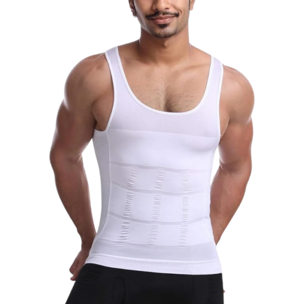 Mens Body Shaper Slimming Shirt Tummy Vest