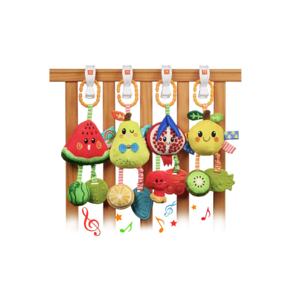 Fruit Hanging Rattles Set with Shark Clip