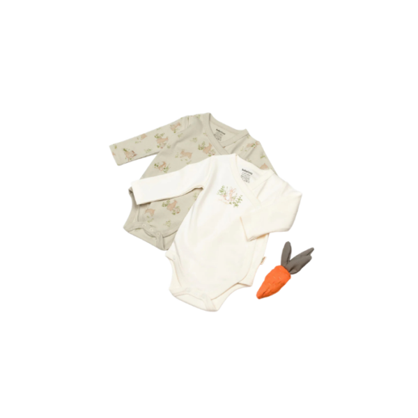 2 Pieces Double Breasted Body Bunny 100% Organic Cotton