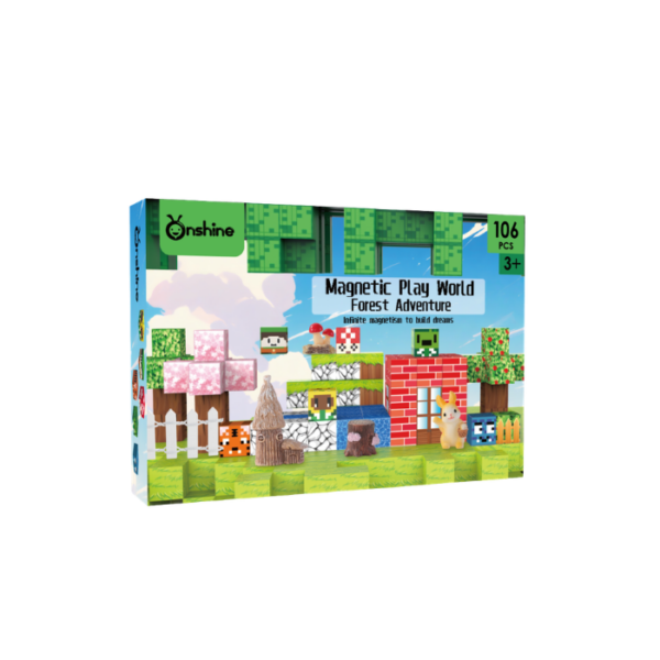 Magnetic Building Blocks Minecraft Forest Adventure 106 Peices