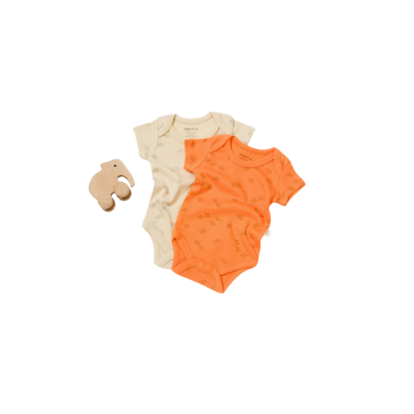 2 Pieces Short Sleeve Body Stone Apricot