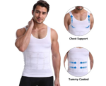 Mens Body Shaper Slimming Shirt Tummy Vest - Image 