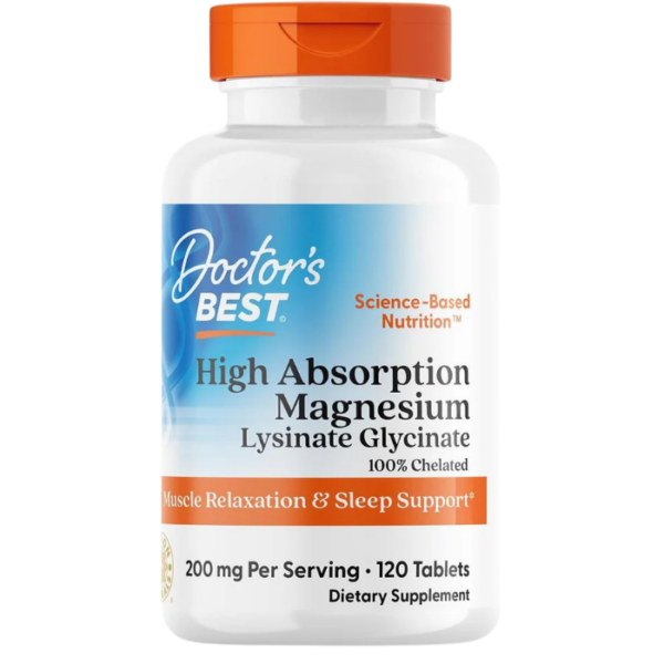 Doctors Best High Absorption Magnesium Glycinate Lysinate Supplement